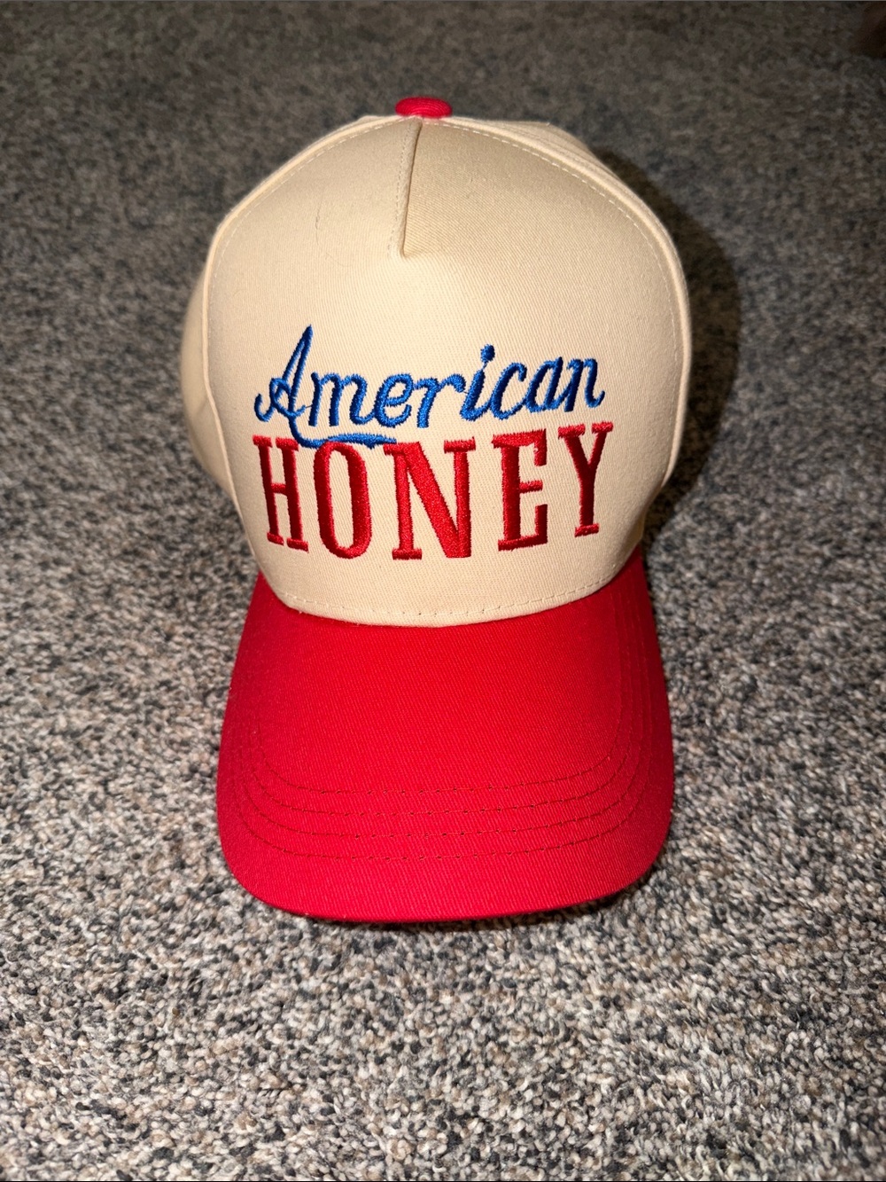 American Honey Red & Cream Trucker Hat